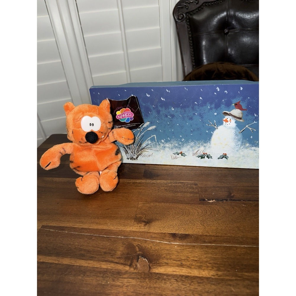 1997 Nanco Heathcliff Plush Orange Cartoon Cat Stuffed Animal 7" Vintage w/ Tag